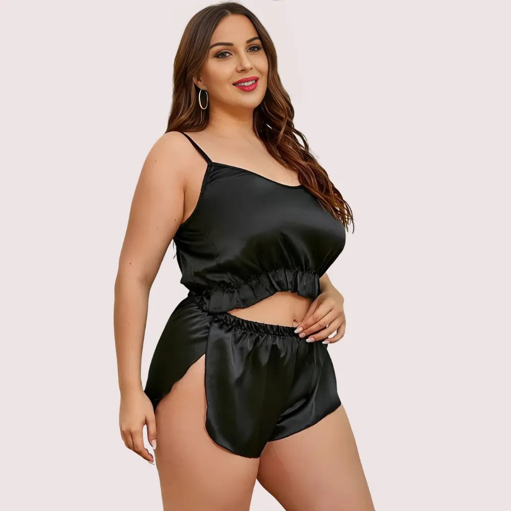 Luxe Lounge Cami Top &amp; Shorts – Extra Plus Size