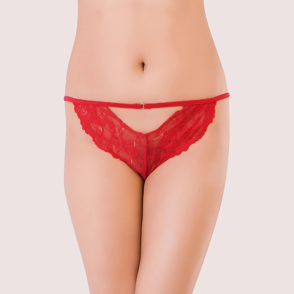 Beautiful Lace Red Women's Cheekies ( Pack of 1 )