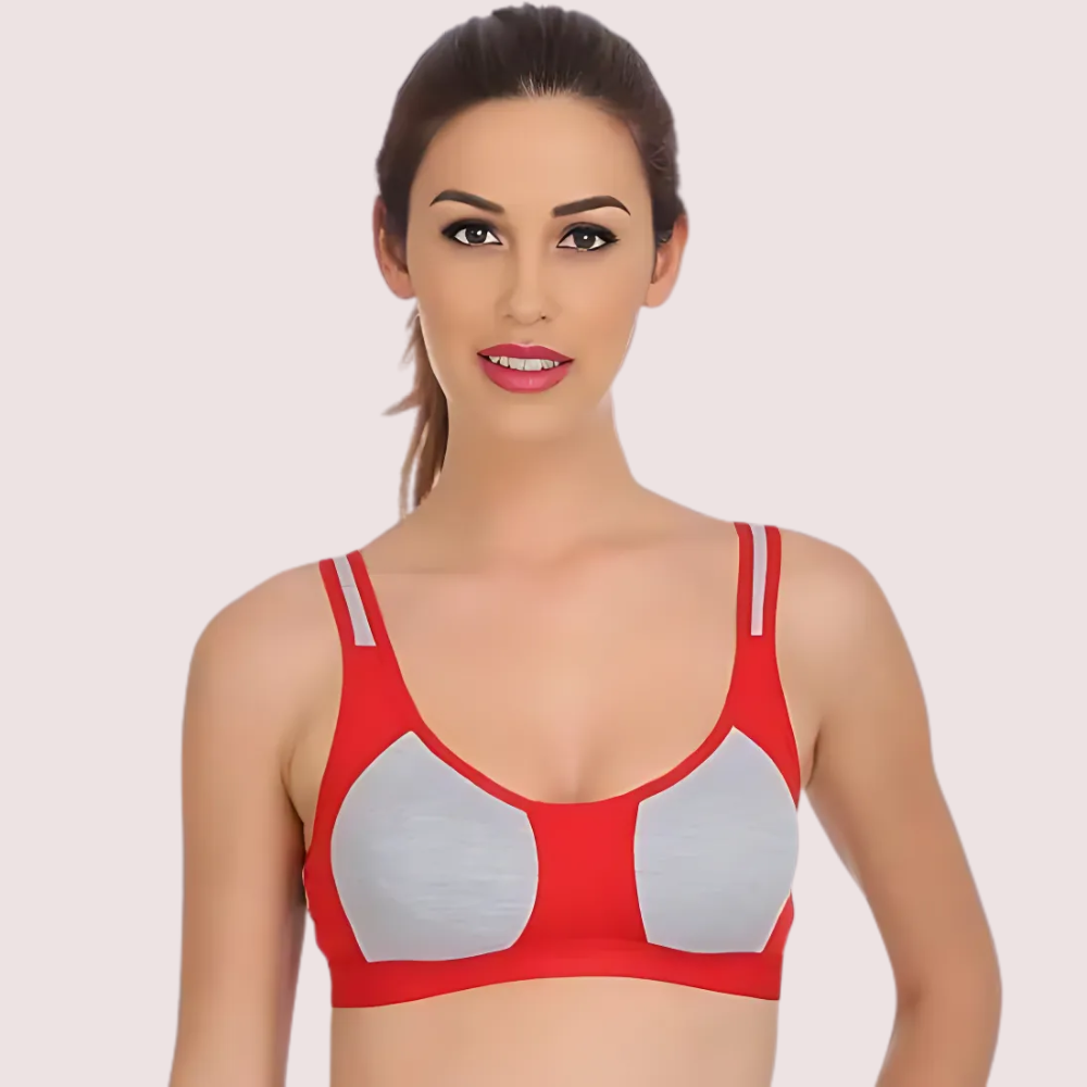 "Medium" Impact sports bra panty set pack of 3