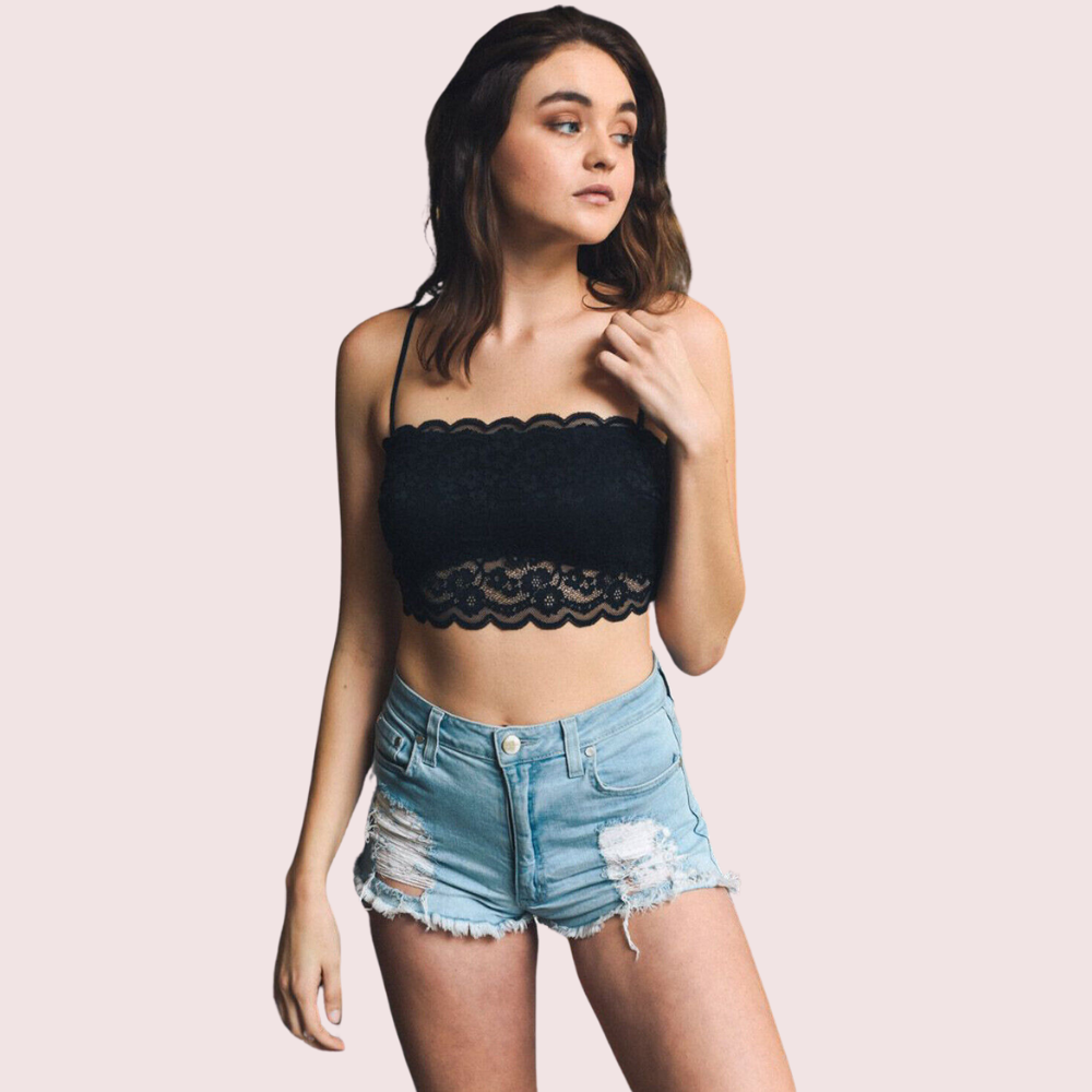 Flirty &amp; Feminine Lace Bandeau Bralette