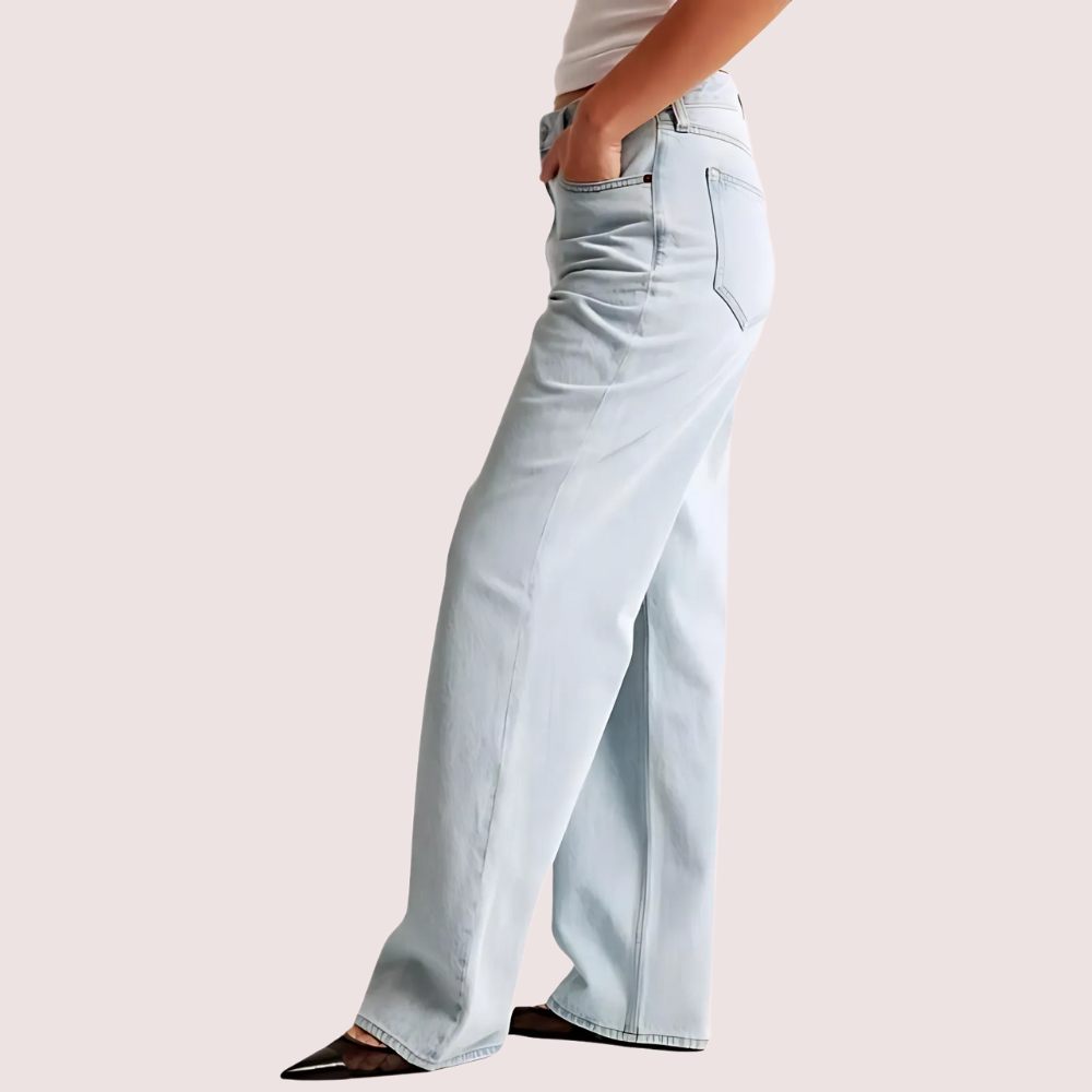 High Rise Loose Fit Denim for Curvy Women
