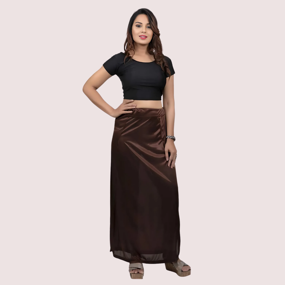 Ladies' Glossy silk Ethnic Slip
