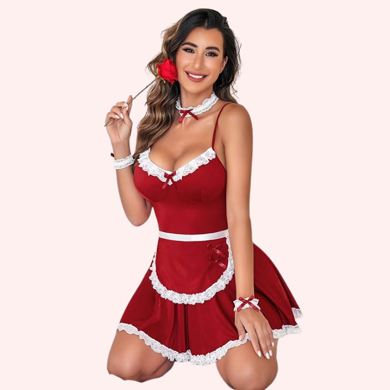 French Daina Sexy Roleplay Outfit with Luxury Panty Gift