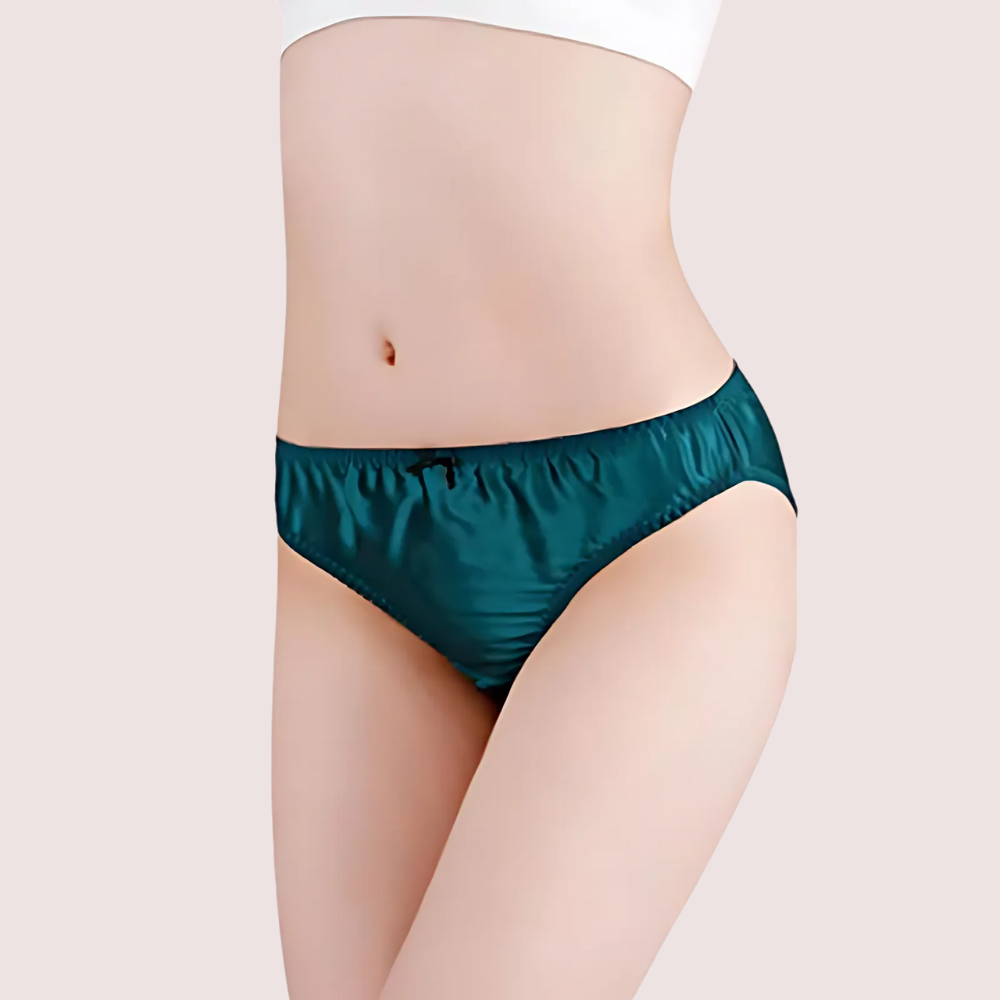 French Daina Ultra Luxury Silk Satin Lace Briefs Gift Box