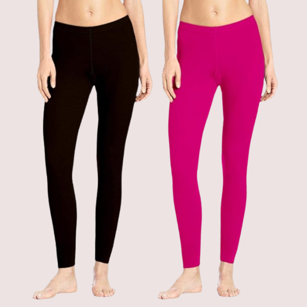 Daily Essentials Stretch Cotton Leggings Duo